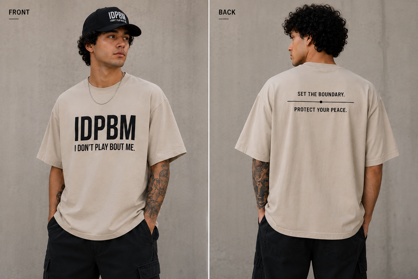 IDPBM Sand/Black Core Tee