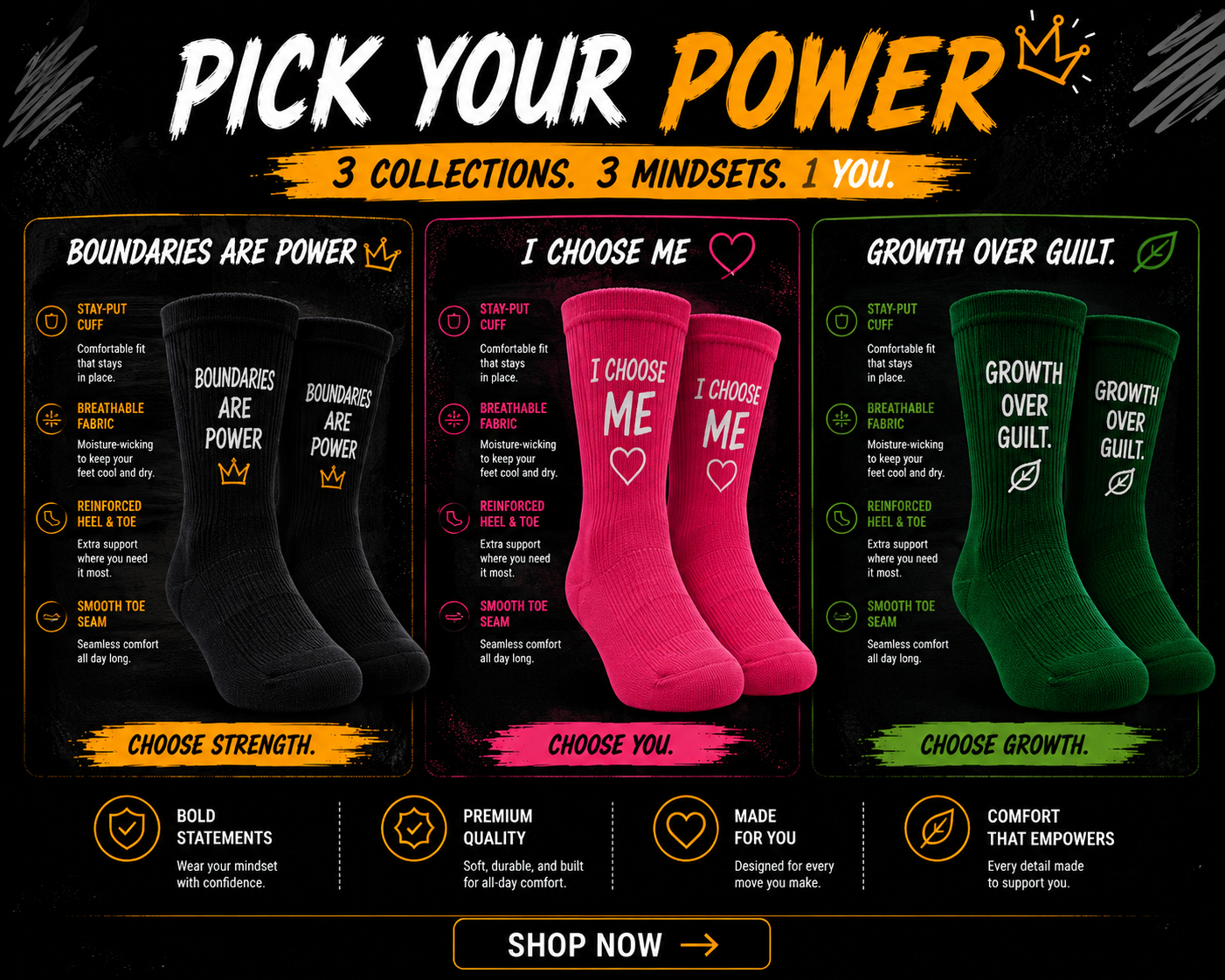 IDPBM Pick Your Power Sock Collection