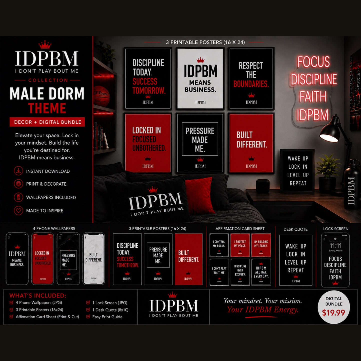 IDPBM Male Dorm Bundle – Digital Download